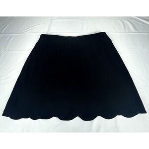 Attyre New York Women's Black Scalloped Hem Skort Size 14